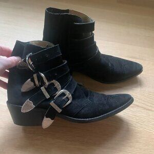 Toga Pulla Western Suede Boots Size 39